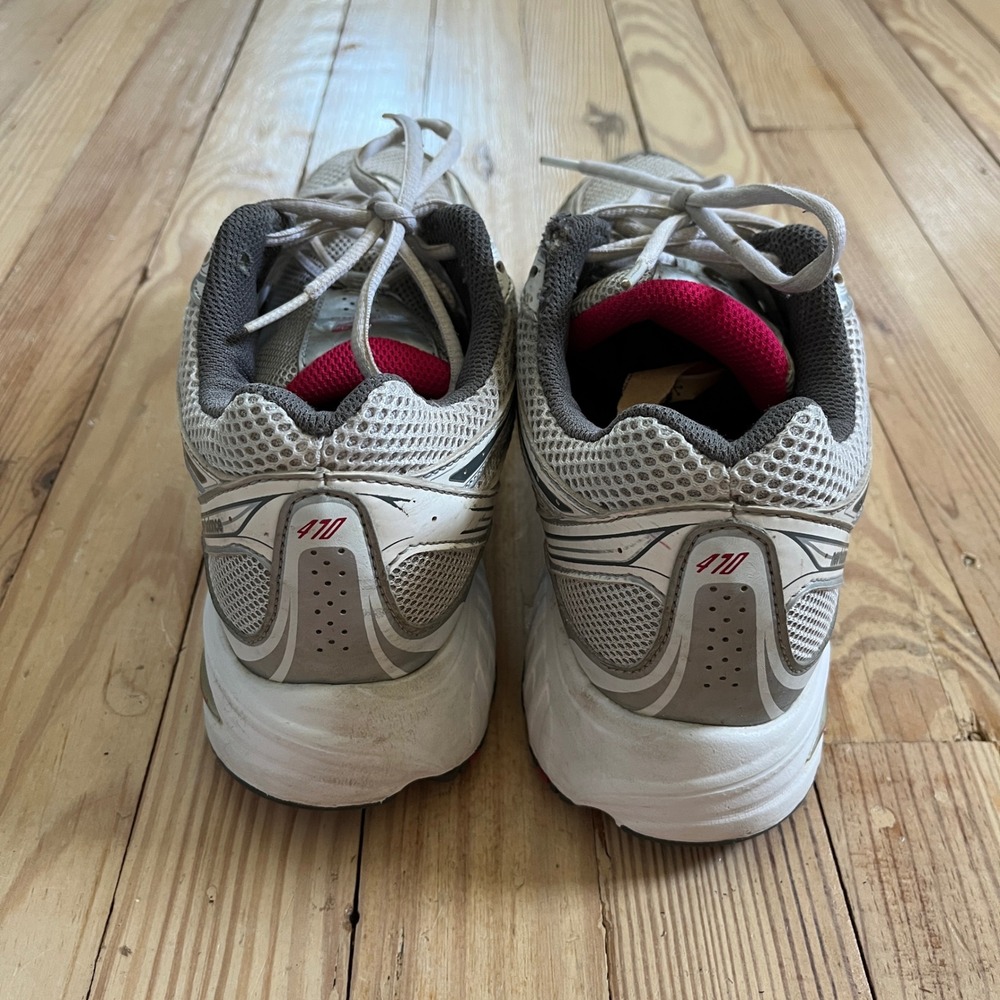 New Balance 470 Womens 10 Silver White Pink Y2K Mesh Athletic Running Shoes - Picture 5 of 11
